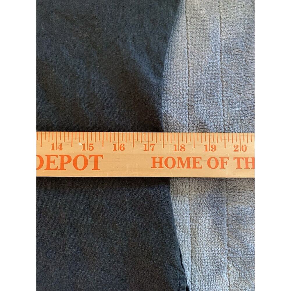 Jones New York Signature Women’s Dark Gray 100% Linen Shirt White Detail Small - Picture 10 of 11